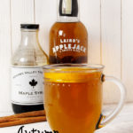 Sit back and sip a hot toddy made with applejack, orange and hot chai sweetened with maple syrup perfect for a cool autumn day