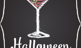 halloween cocktail in a glass